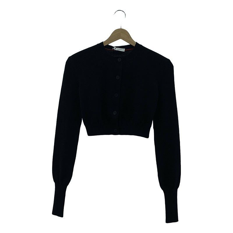 フェラガモ　ブラックカーディガン 新品】 FERRAGAMO / フェラガモ | カシミヤ混 クロップド