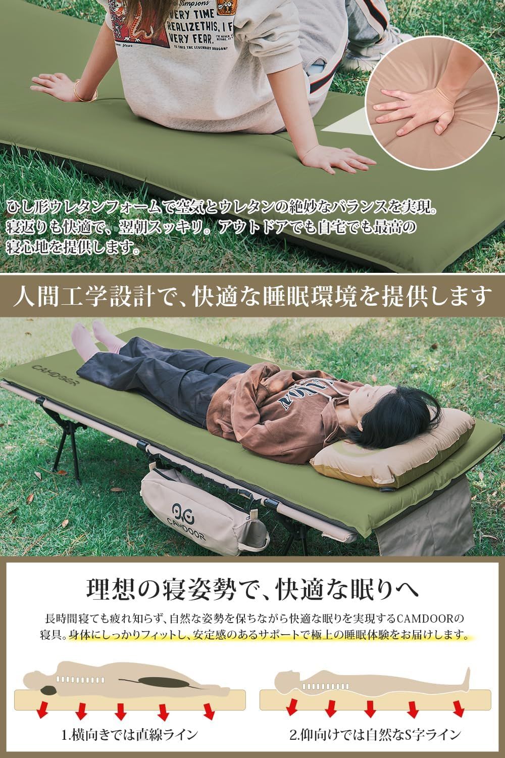 CAMDOOR インフレータブルマット 厚手10cm ＋ 専用カバーの2セット