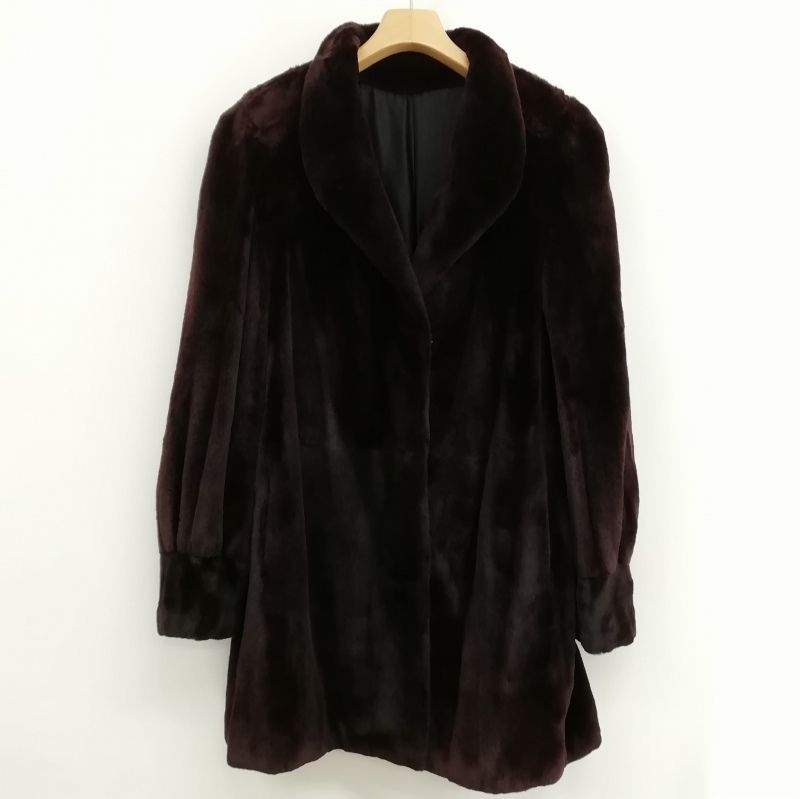 Superb Quality Ranched Mink 銀サガ ミンクコート F 茶（2022