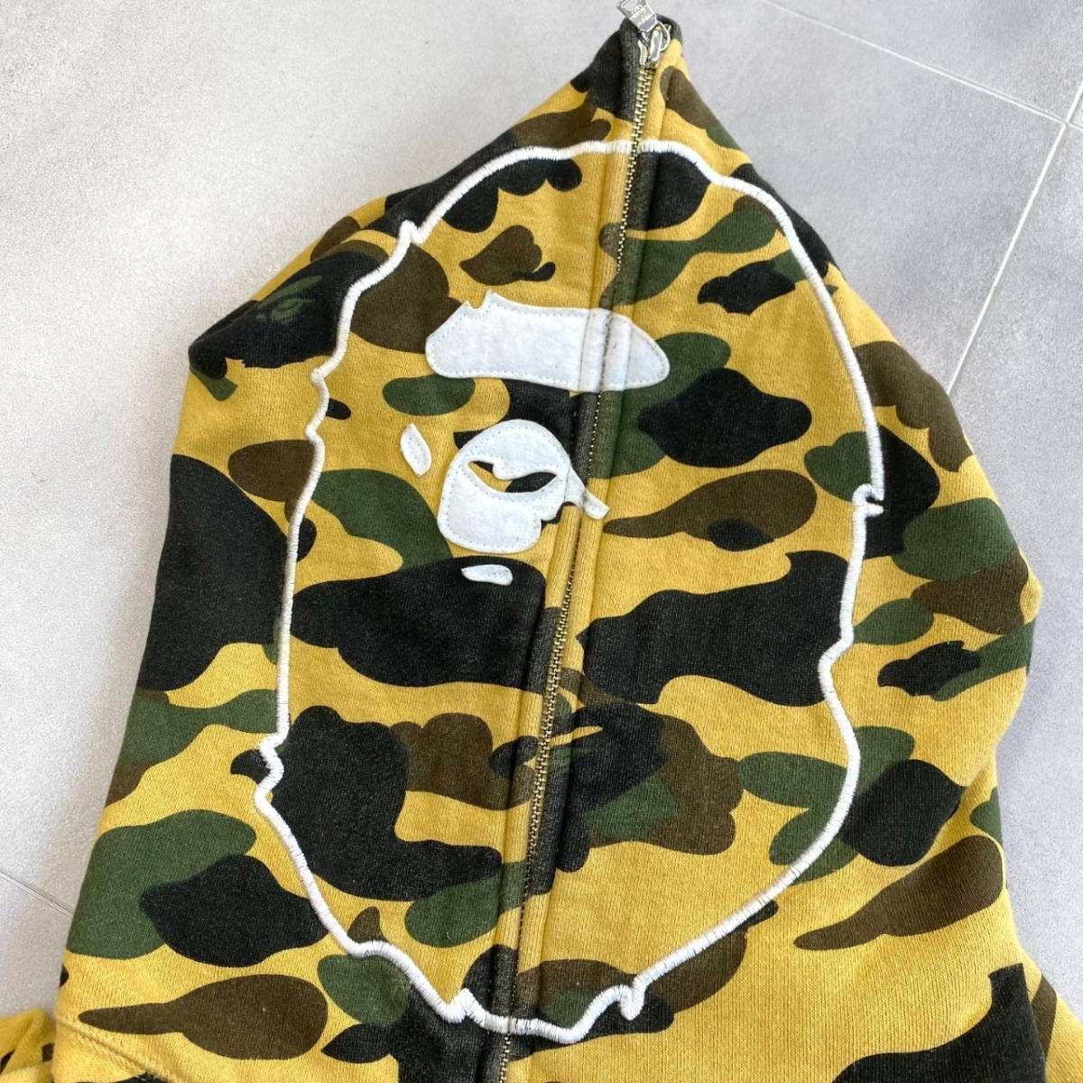 希少サイズ A BATHING APE 迷彩柄 フルジップパーカー スフウェット 