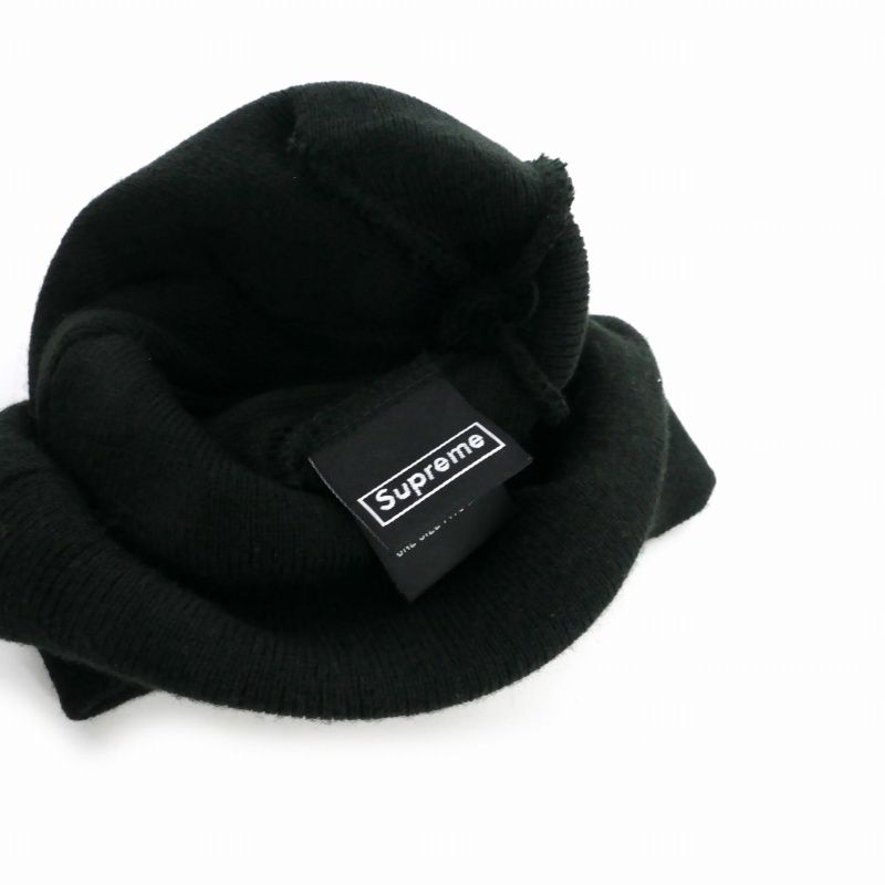 Supreme ニット帽 World Famous New Era ロゴ入り 黒 シュプリーム SUPREME New Era Box Logo World Famous ビーニー