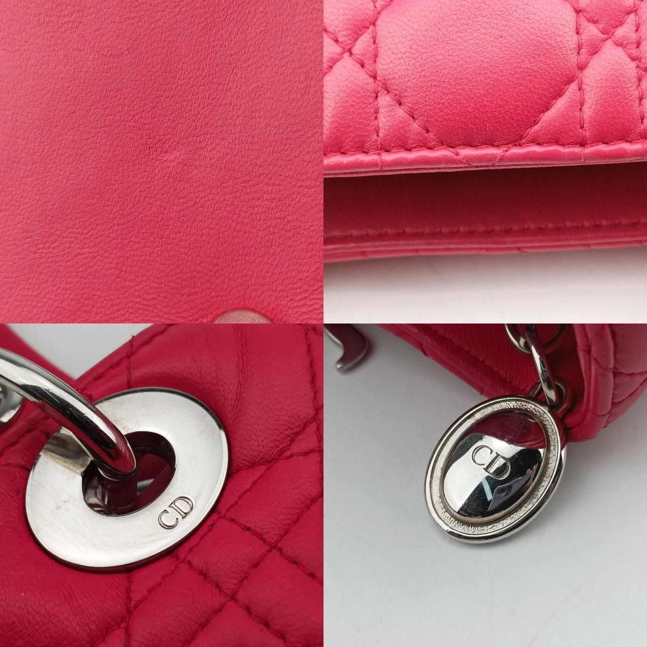 クリスチャンディオールChristian Diorレディディオール レッド ラムスキン 16-BO-0173 DECORATOM_COM_BR