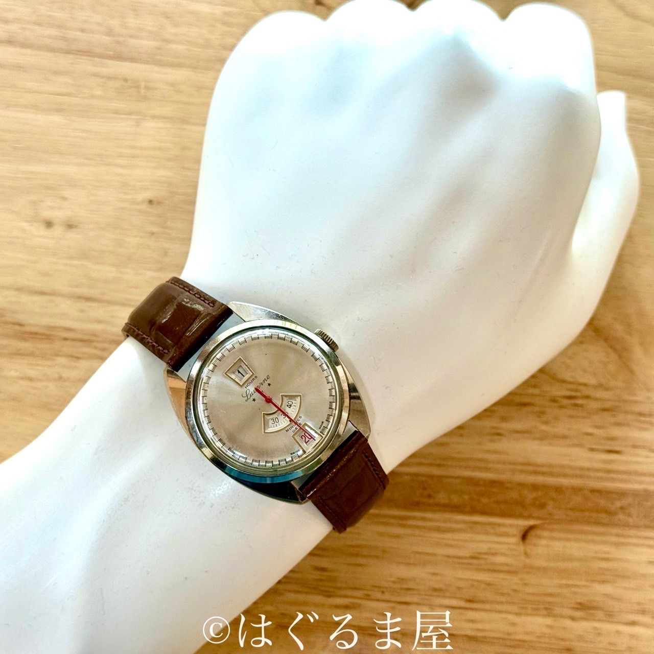 '60年代製造 ルツェルン 機械式デジタル表示 手巻き メンズウォッチ OH済 60年代製造 ルツェルン 機械式デジタル表示 手巻き メンズ