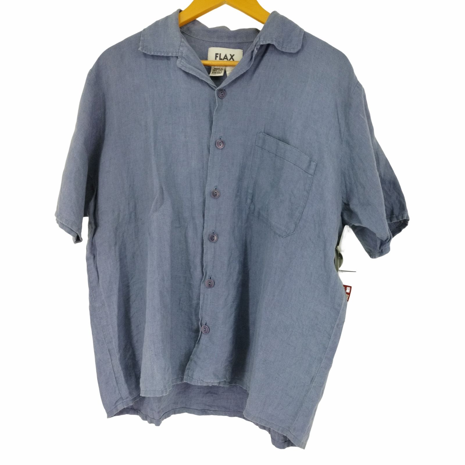 フラックス FLAX リネン開襟半袖シャツ ボックス メンズ JPN：S