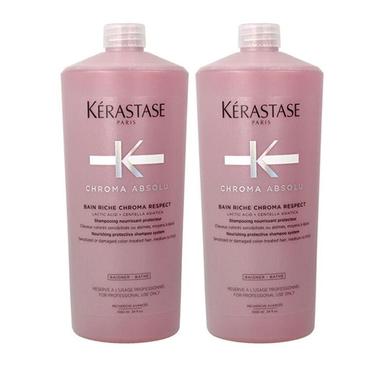 2本セット KERASTASE ケラスターゼ CA バンリッシュクロマプロテクト シャンプー 1000ml ポンプ付き