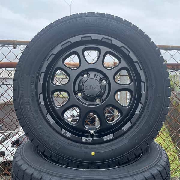  ハスラー MR 31 S 41 52 92 165 65 R 14 アイスナビ7 14インチ 4穴 スタッドレス 冬 タイヤホイールセット 4本 リフトアップ マットブラック オフロード カスタム 軽トラ 箱バン 14インチ タイヤ ホイールセット