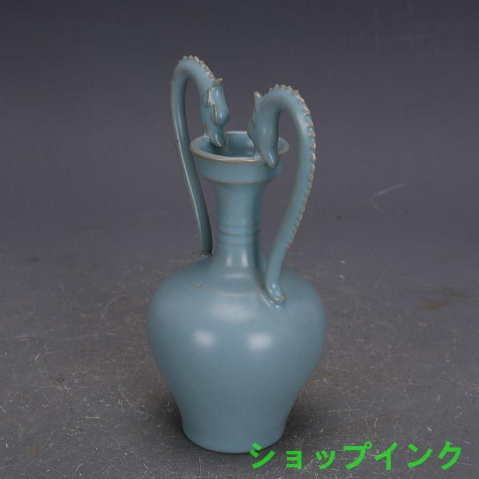 宋汝窯青釉支釘花瓶  景徳鎮 陶磁器 装飾品 現代工芸品 美術品 置物 宋汝窯青釉支釘花瓶 景徳鎮 陶磁器 装飾品 現代工芸