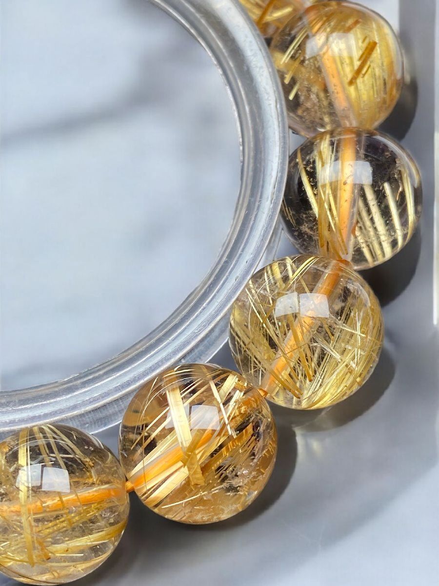 太陽放射キャッツアイタイチンルチル[3bt7a3]12.9㍉超極品位式神封入