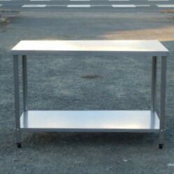 3 業務用 ステンレス 作業台 W120 D60 H80cm 厨房 下段ソリッド仕様