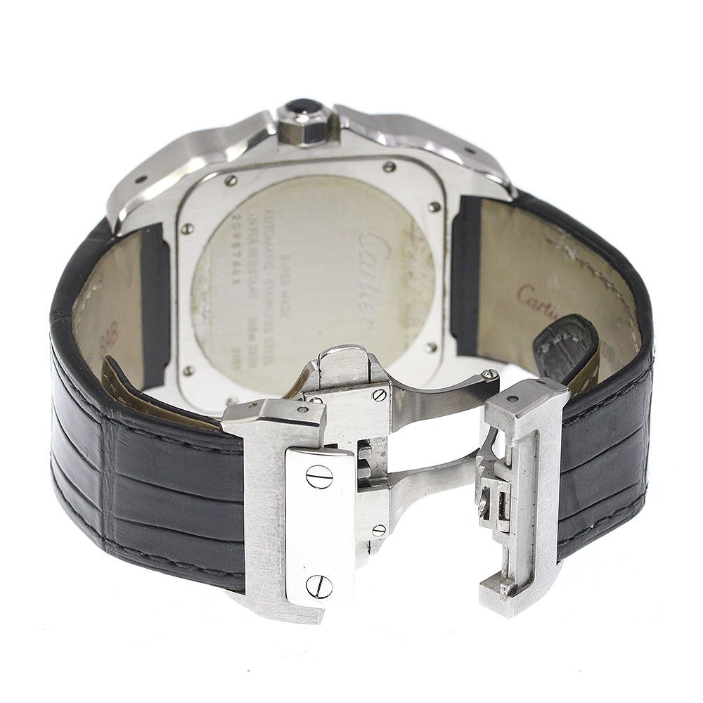 カルティエ サントス LM メンズ 腕時計 レザー ストラップ+バックル