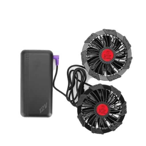 空調服用ファンセット 12V（4ファン+2バッテリー） 2025年新型 シンメン S-AIR 12Vファンバッテリーフルセット SA20