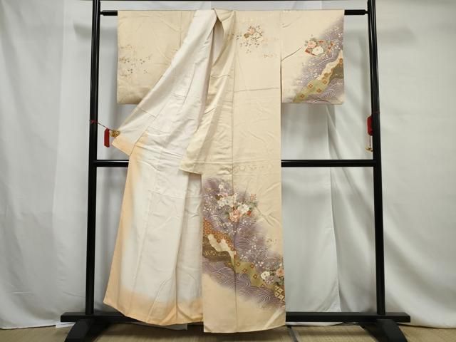 平和屋着物○訪問着 道長文 暈し染め 正絹 逸品 AABB7202ph