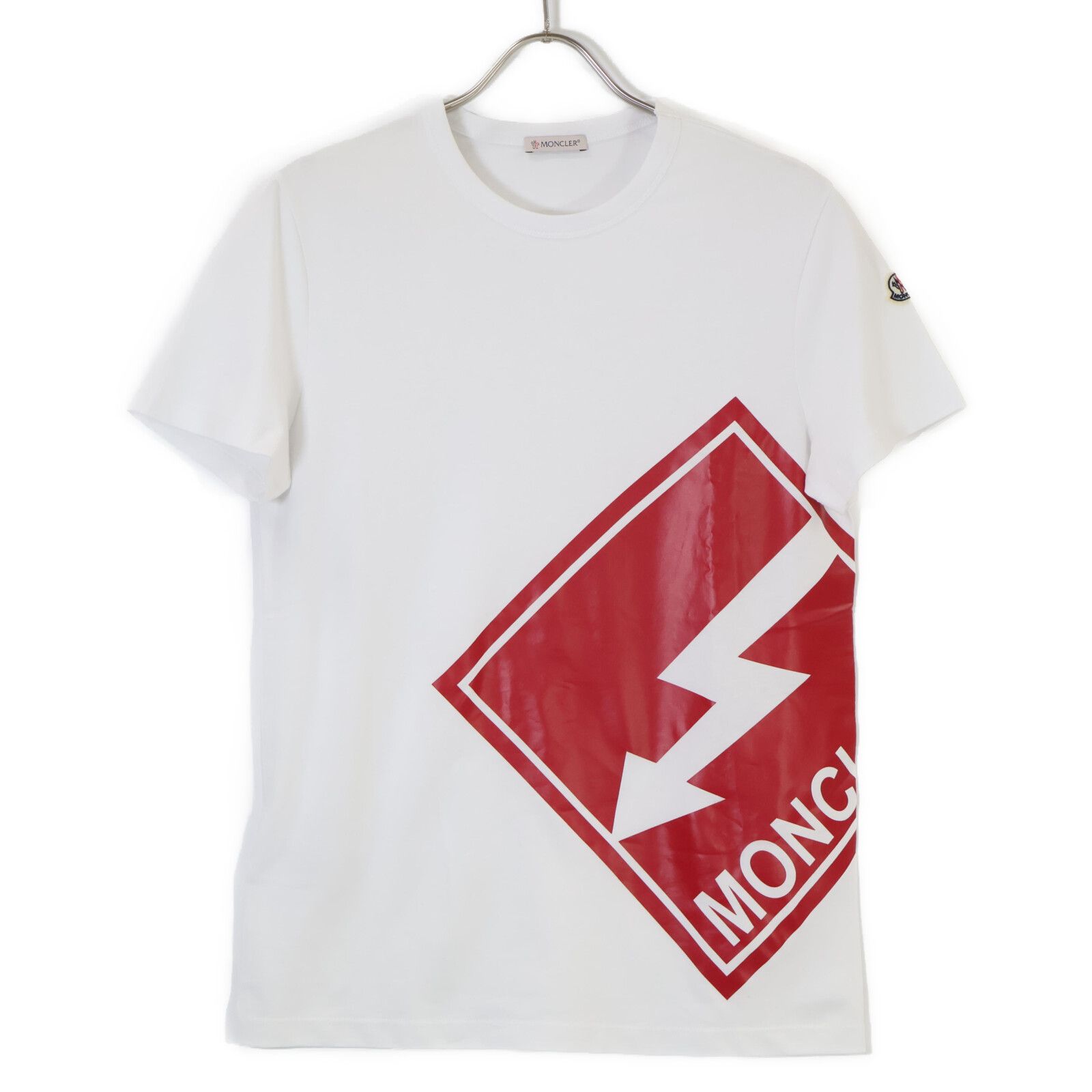 MONCLER ロゴプリント Tシャツ レッド 4/3までの掲載】MONCLER ロゴプリント Tシャツ レッド