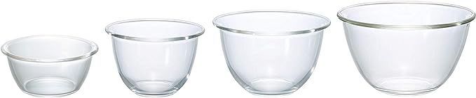 【在庫処分】ハリオ 耐熱ガラス製ボウル3個セット (サラダボウル1個付) 透明 20741801