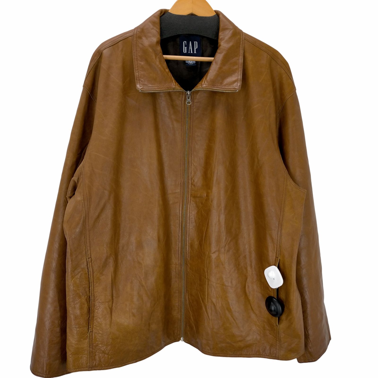 ギャップ Gap OLD GAP キャメル ビッグサイズ フルジップ レザー 