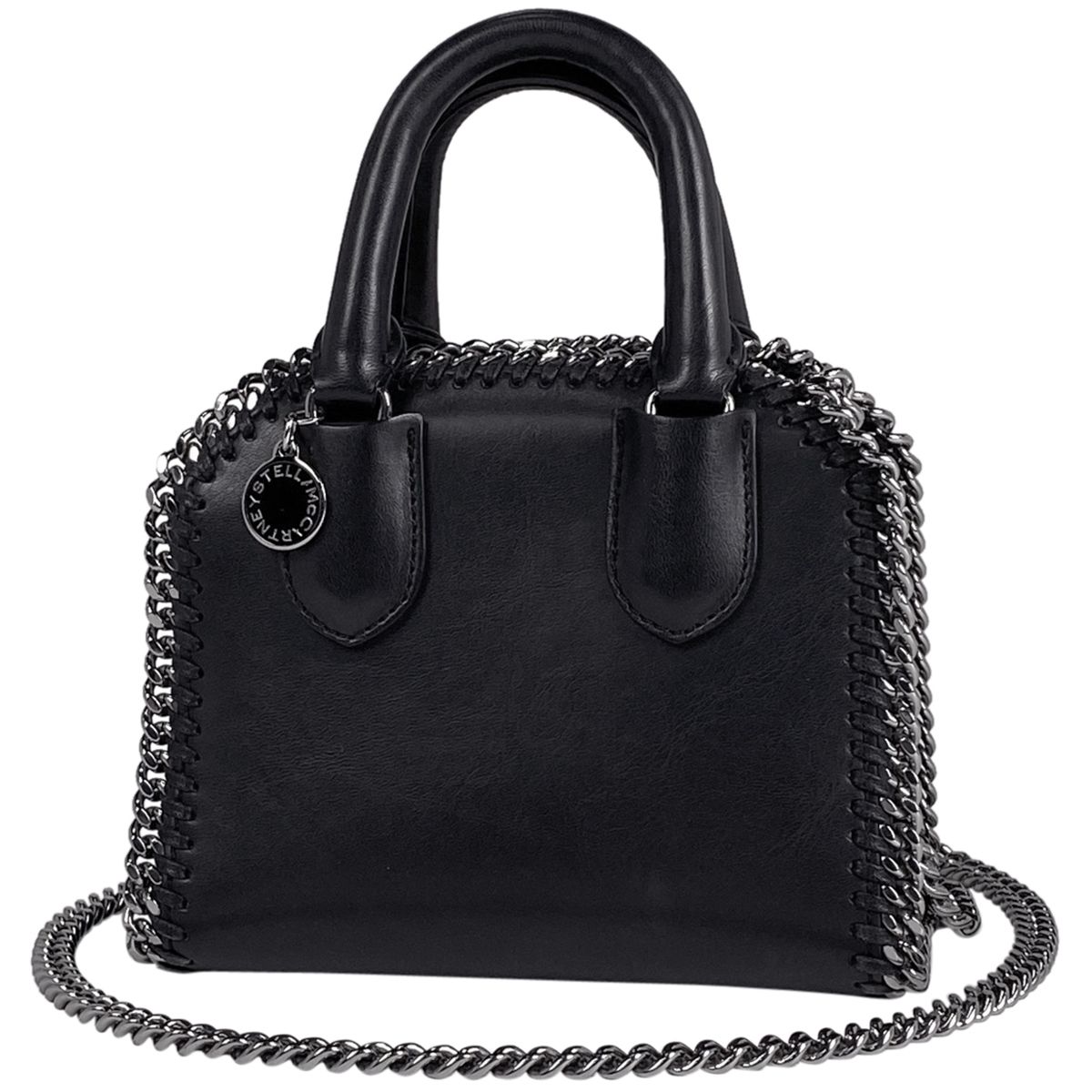 ステラマッカートニー Stella McCartney ファラベラ タイニー ハンドバッグ 2WAY ショルダーバッグ ミニ ハンドバッグ レザー  ブラック 455138 レディース 【中古】