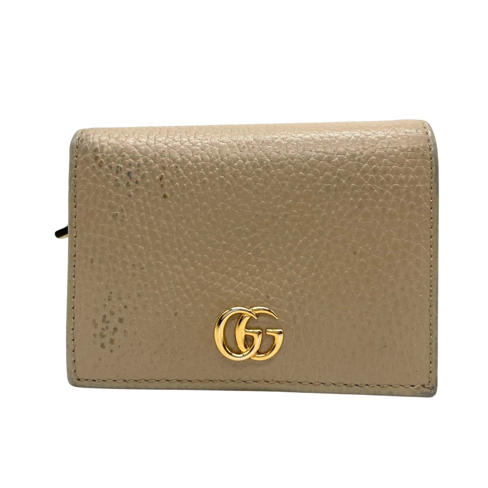 ☆GUCCI グッチ　マーモント　二つ折りコンパクト財布☆ GUCCI グッチ GGマーモント コンパクトウォレット 二つ折り財布
