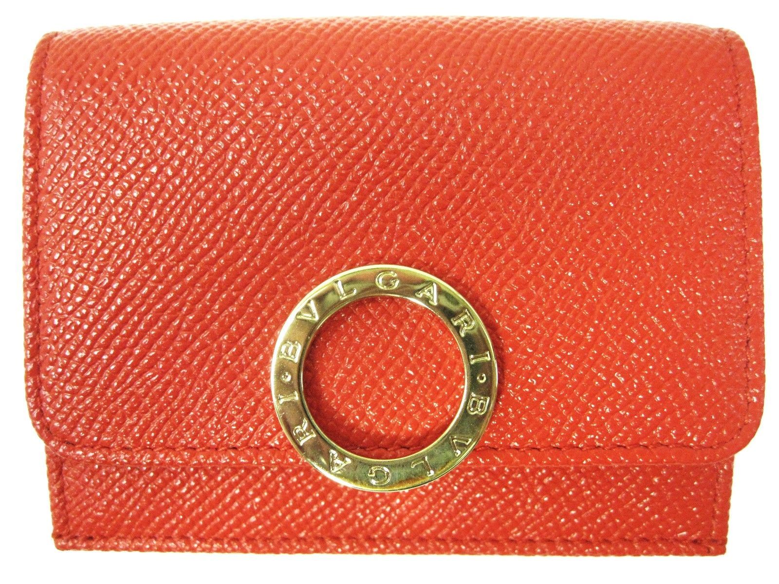 ほぼ未使用 ブルガリBVLGARI 三つ折り コンパクトウォレット 288651  