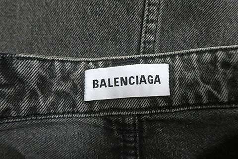 中古】BALENCIAGA バレンシアガ スカート レディース ブラックデニム  