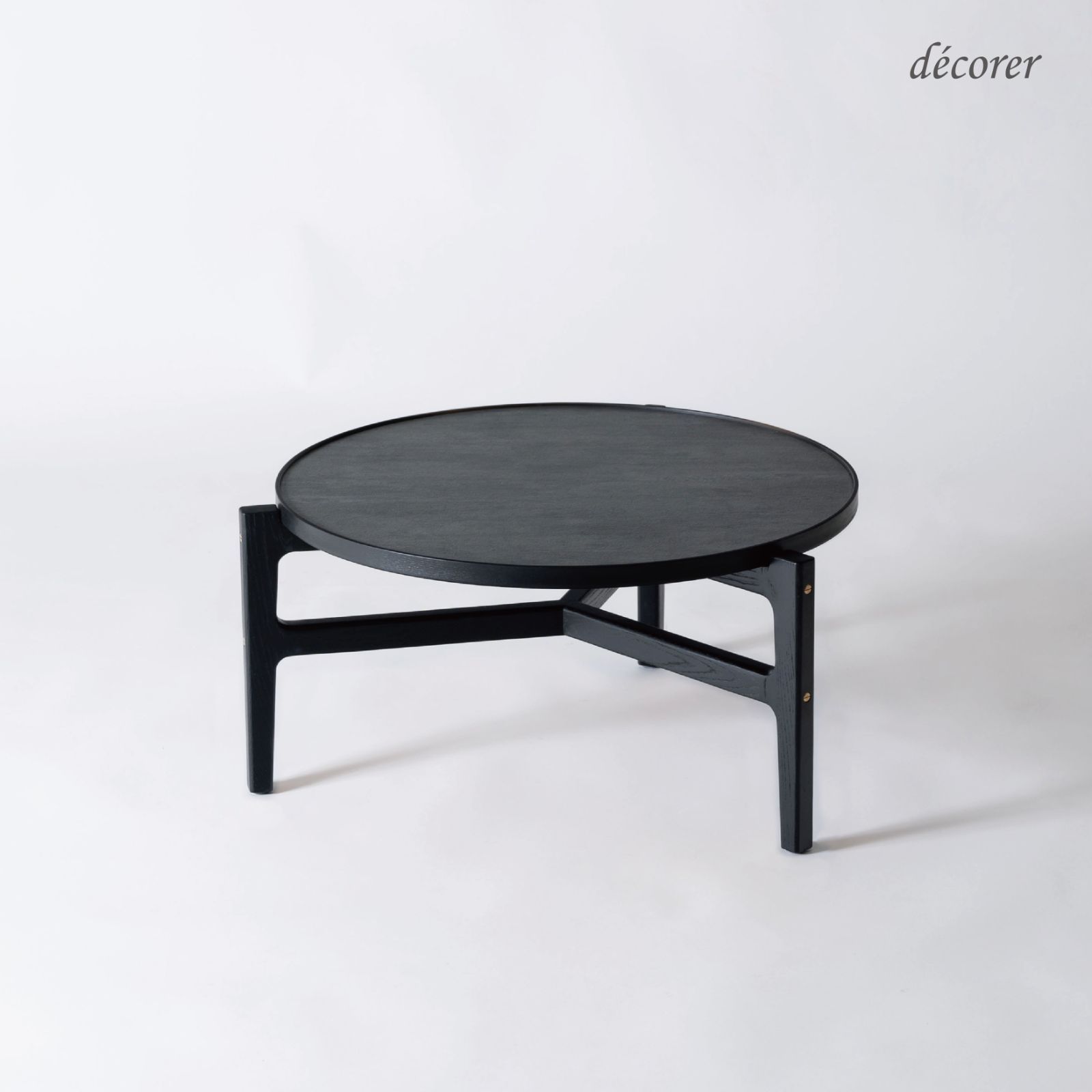 Stone grain center table（S）No.28／ ストーングレインセンターテーブル(S) [ 幅66.5cm:2色 ] 北欧 スタイル 円卓 丸 無垢 石 木製