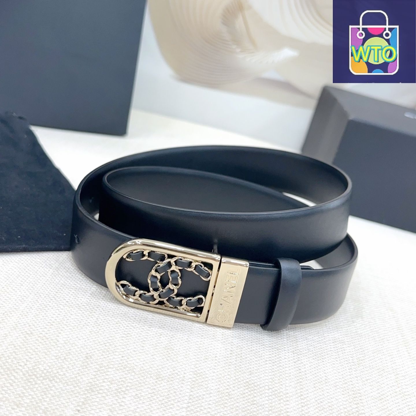 今日WTO】Chanel ダブルフェイスレザーベルト-1-RA73 - メルカリ