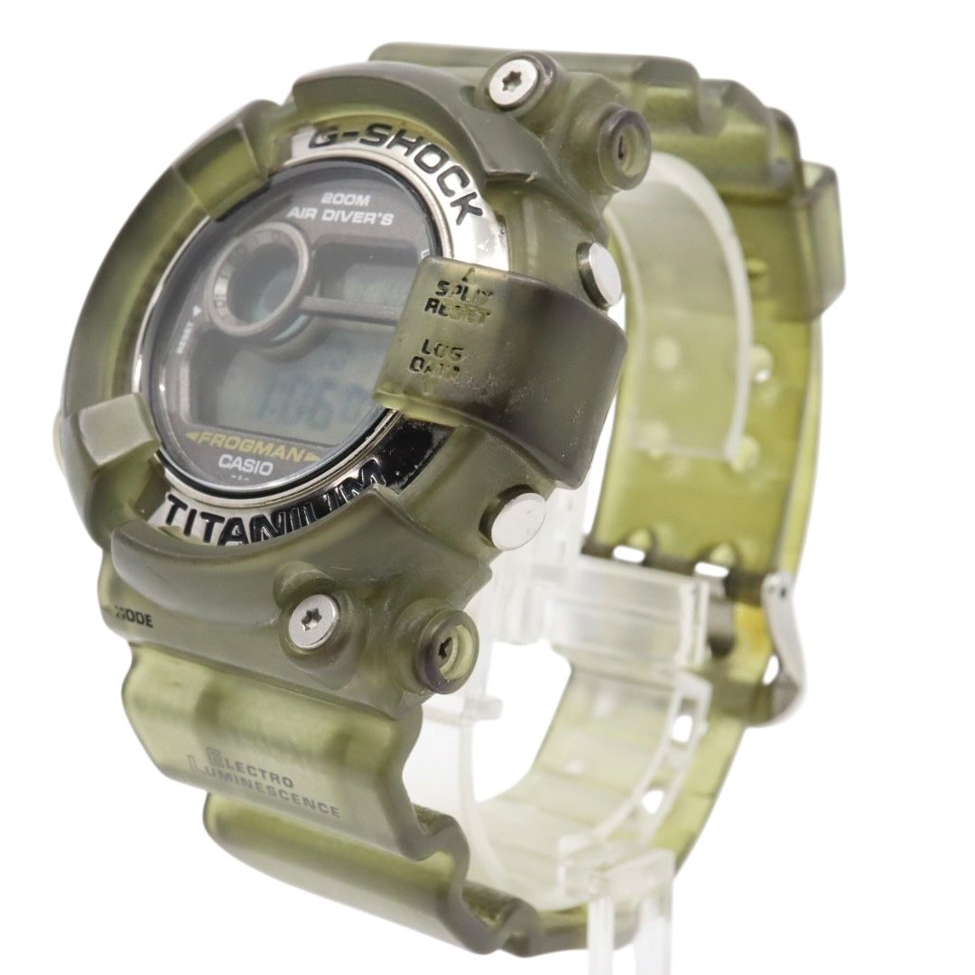 カシオ G-SHOCK FROGMAN DW-8200 フロッグマン 腕時計 メンズ デジタル チタン 200M防水 スケルトン カーキ ヴィンテージ 90年代 ストリート カジュアル タフ クリーニング済み G2