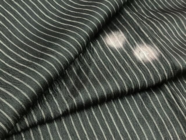 平和屋着物▽上質な小紋 単衣 市松文 蛍暈し 正絹 AABC2226jh