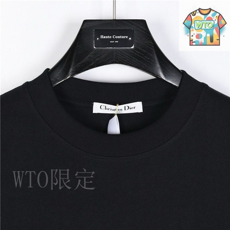 今日特価】Dior 2025 春夏 クラシック CD 刺繍 T シャツ 特価-1