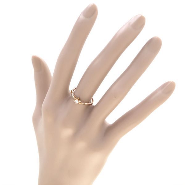 4℃ ダイヤリング#9.5近辺 【無料ギフトラッピング】【Aランク】【中古  