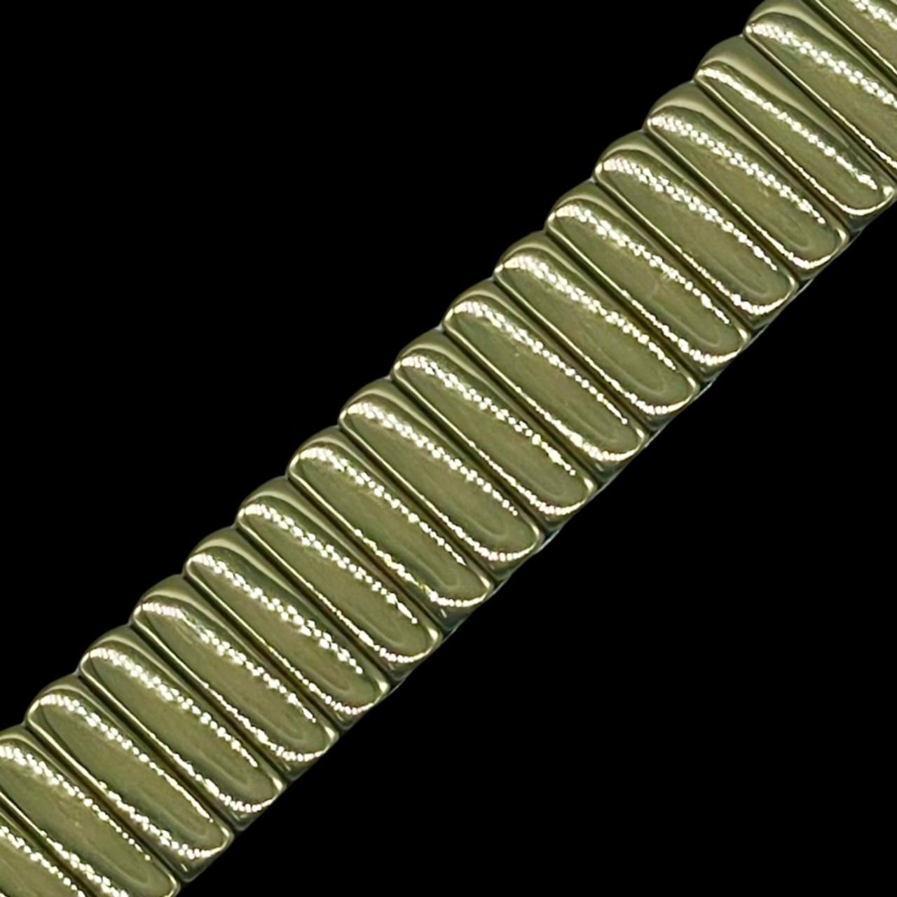 デッドストック] MARUMAN 蛇腹合金ベルト ゴールド カン幅10mm - 12mm 