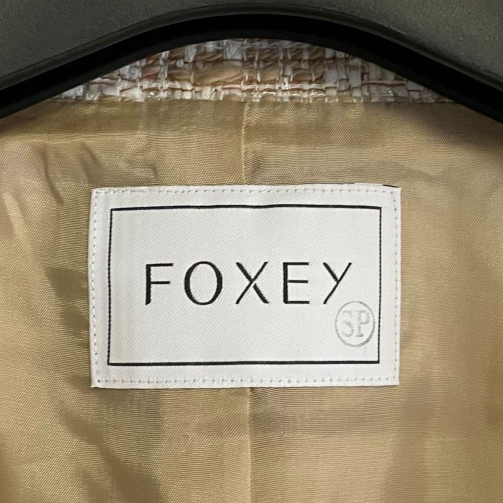 FOXEY - 新品同様 FOXEY フォクシー Queen Margaret クイーンマーガレット ショート丈 ツイードジャケット 40540 40 ブラウン系 レディース 古着 中古 USED FOXEY - 新品同様 FOXEY フォクシー Queen Margaret クイーン