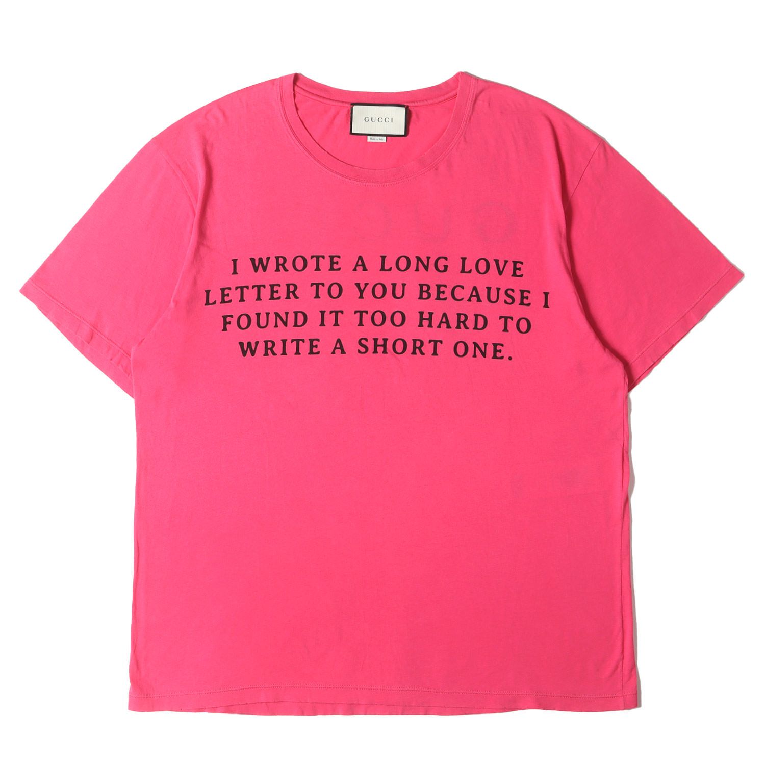 GUCCI グッチ Tシャツ サイズ:XL / ダメージ加工 ラブレタープリント T 
