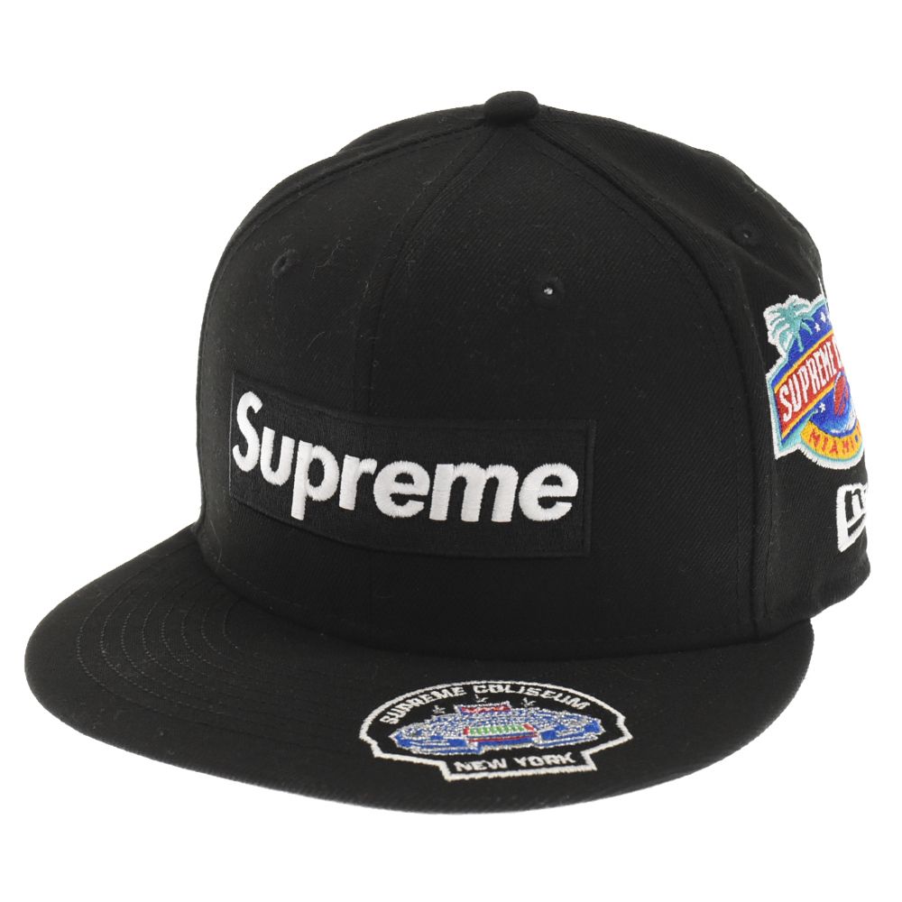 SUPREME (シュプリーム) 23AW×New Era Championships Box Logo Cap ニューエラ チャンピオン ボックス  ロゴ ワッペン キャップ 帽子 ブラック G2705302023 - メルカリ