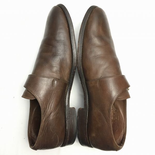 LOAKE　ローク【size7　25.5〈ブラウン/茶/BROWN〉】70s-80s? イングランド製 Vintage 　モンクストラップ　 ビジネスシューズ/メンズ/菅NO.WZG-37 #BUZZBERG