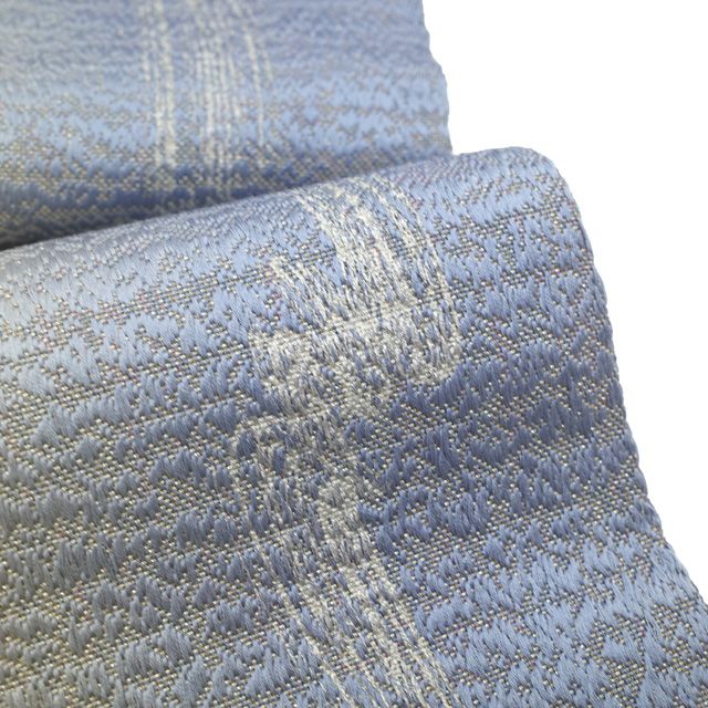 中古】 すごい値！ 袋帯 リサイクル 正絹 染め帯 紺 ベージュ ブルー