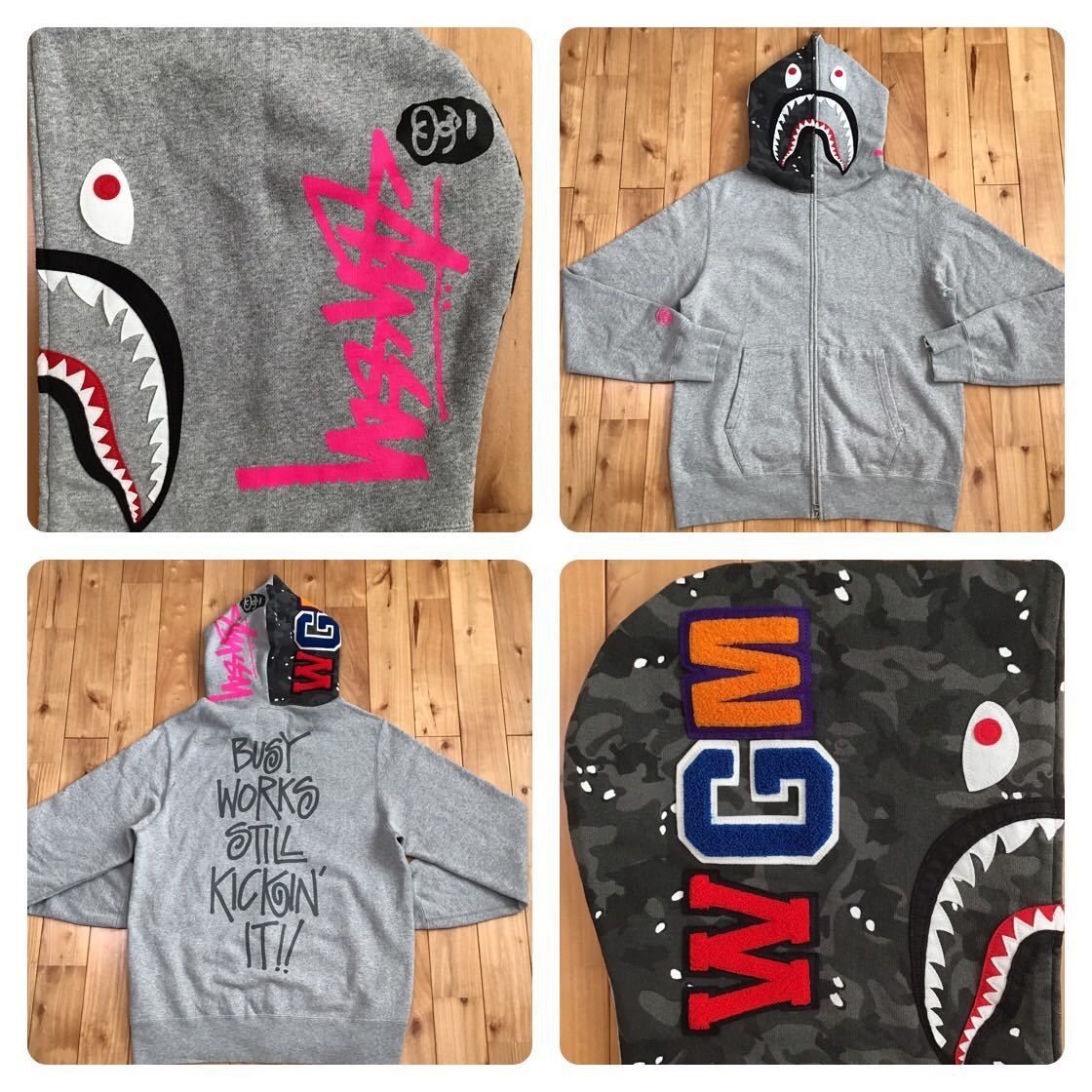 stussy BAPE シャークパーカー shark ベイプ ape エイプ - メルカリ