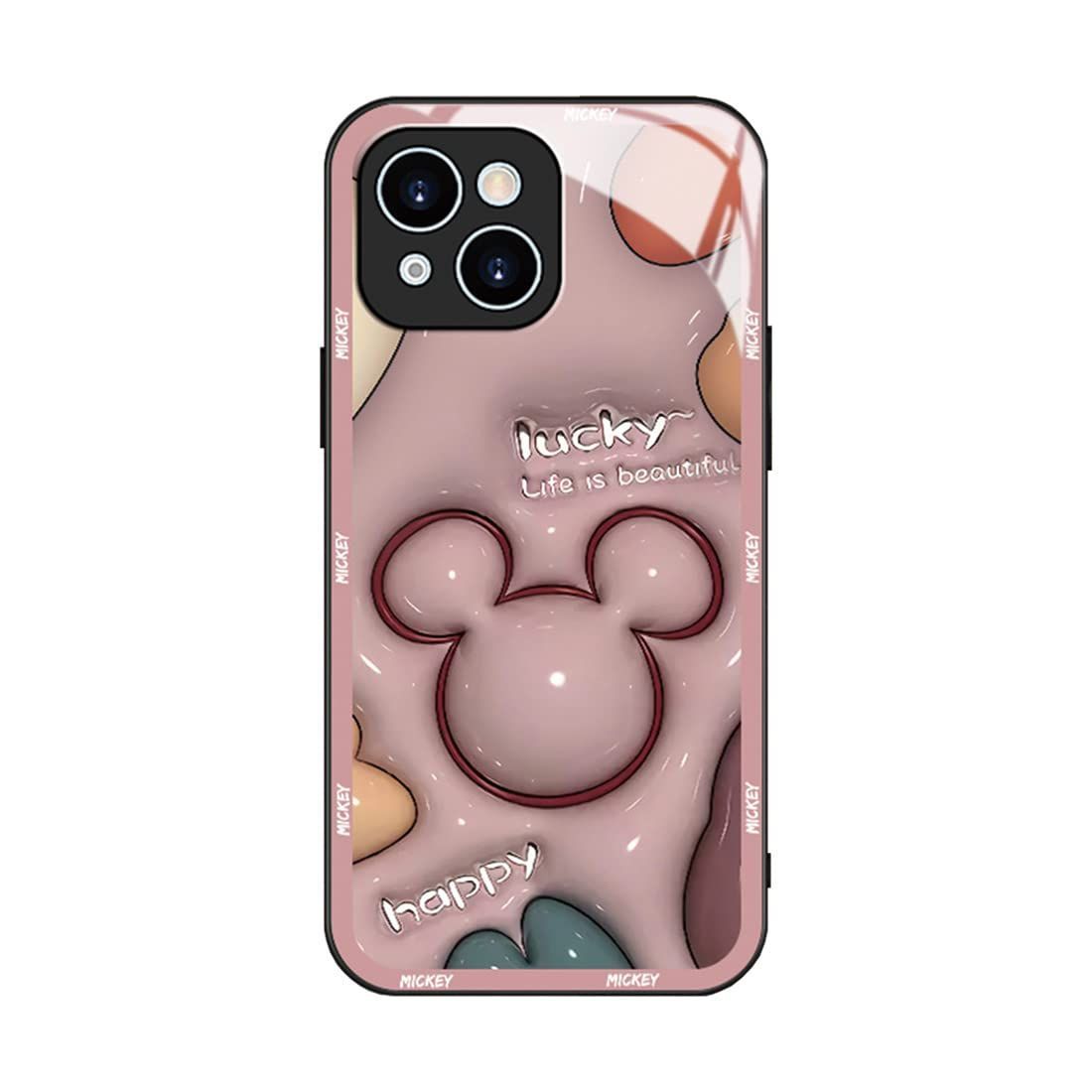 【在庫処分】iphone 12 スマホケース 用 全機種対応 シリカゲル ミッキーマウス ガラス製バックプレーン すり傷防止 ケース 指紋防止 耐衝撃 用 ミニー iphone12 ケース iPhone12 携帯保護カバー 薄