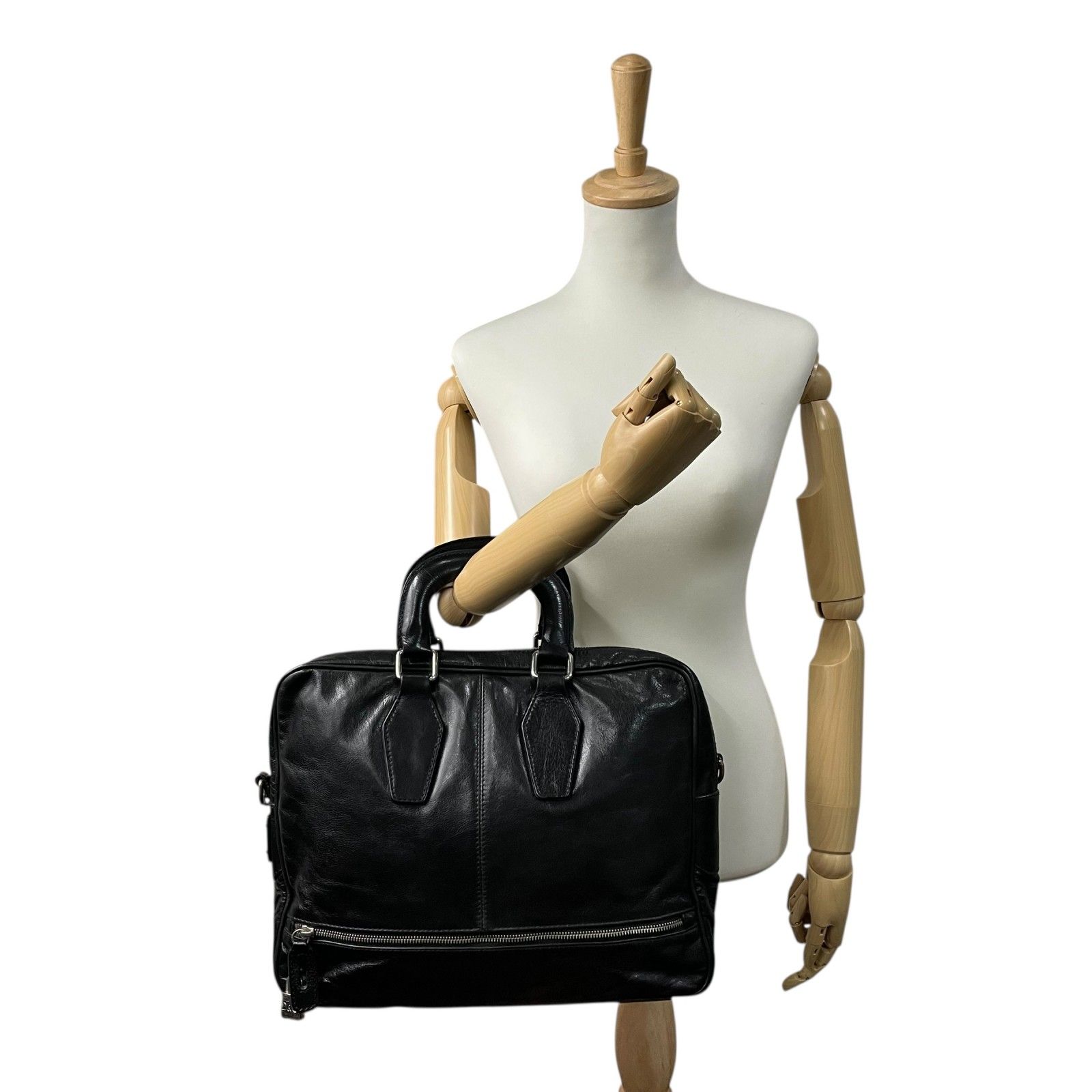 【美品】ドルチェ＆ガッバーナ　レザー　ブリーフケース　黒 美品 DOLCE&GABBANA ドルチェ＆ガッパーナ ドルガバ ブリーフケース