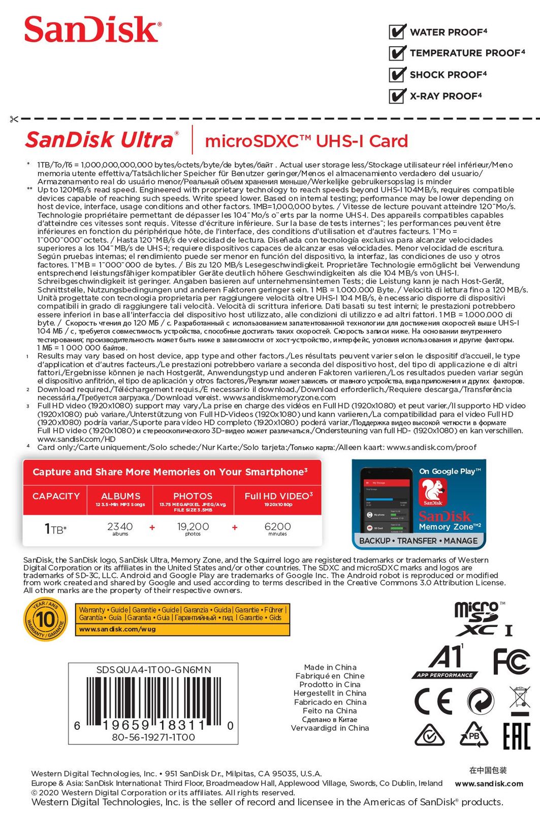 SDSQUA4-1T00-GN6MN Micro SD 1TB 海外リテール アダプター無 WWW_MEBLE-SODAR_PL