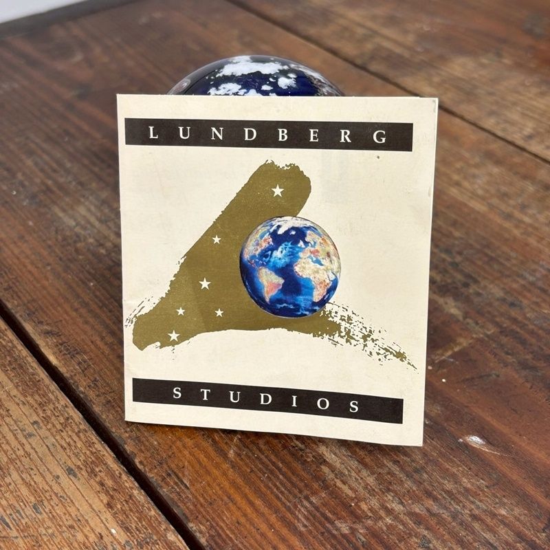 希少！LUNDBERG STUDIOS ペーパーウェイト 説明書付き 地球 世界