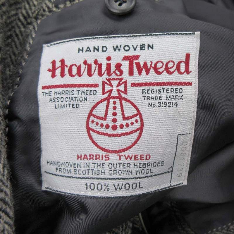 ハリスツイード ニューヨーカー ヘリンボーン柄 ウールジャケット HARRIS TWEED ハリスツイード ジャケット ウール ヘリンボーン柄