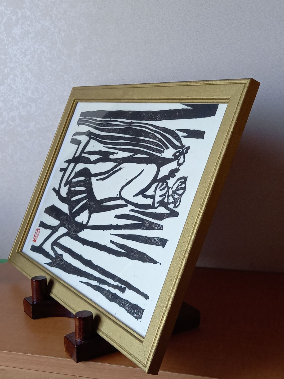 【お買い得作品】 「迎光の柵」 棟方志功 （オマケ額装） 金富士の柵・額Aタイプ | ご贈答品のご案内 棟方志功｜安川