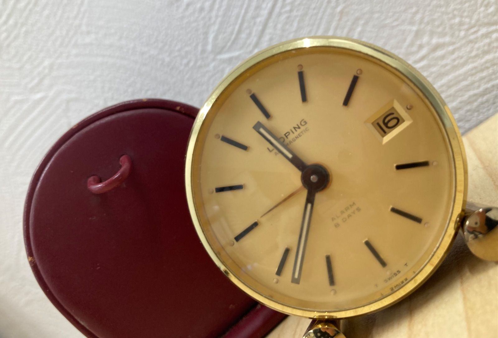 LOOPING ルーピング スイス製 置き時計 インテリア ジャンク品