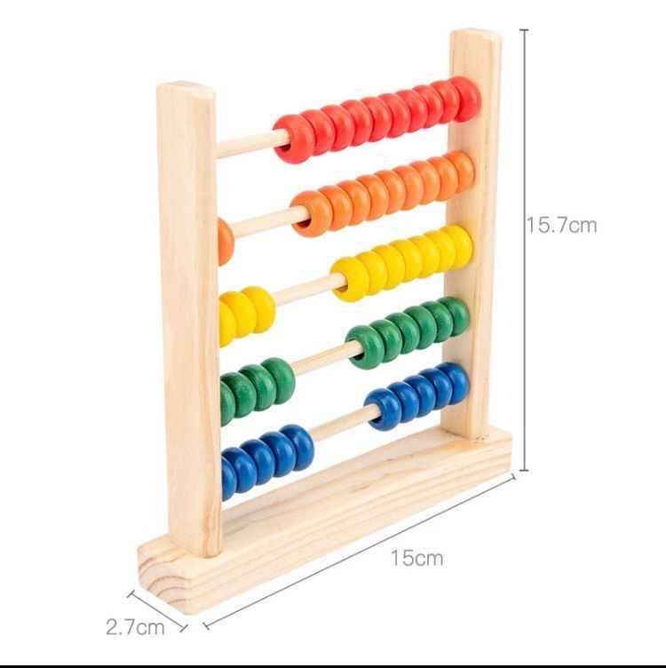 木製 50玉そろばん カラフルそろばん 算盤 モンテッソーリ 知育玩具