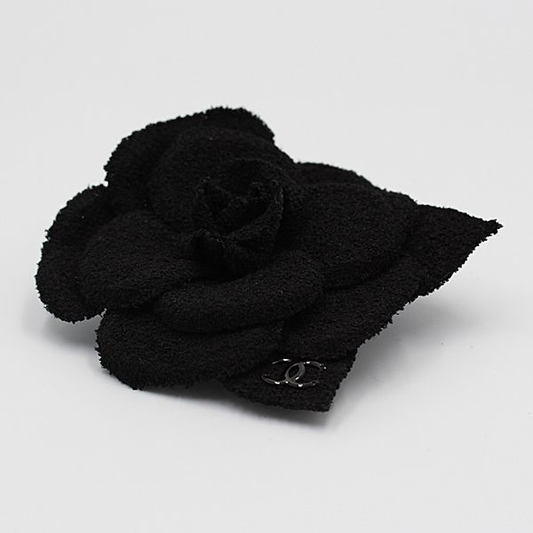 箱付き 良品 シャネル ブローチ コサージュ フラワー フェルト