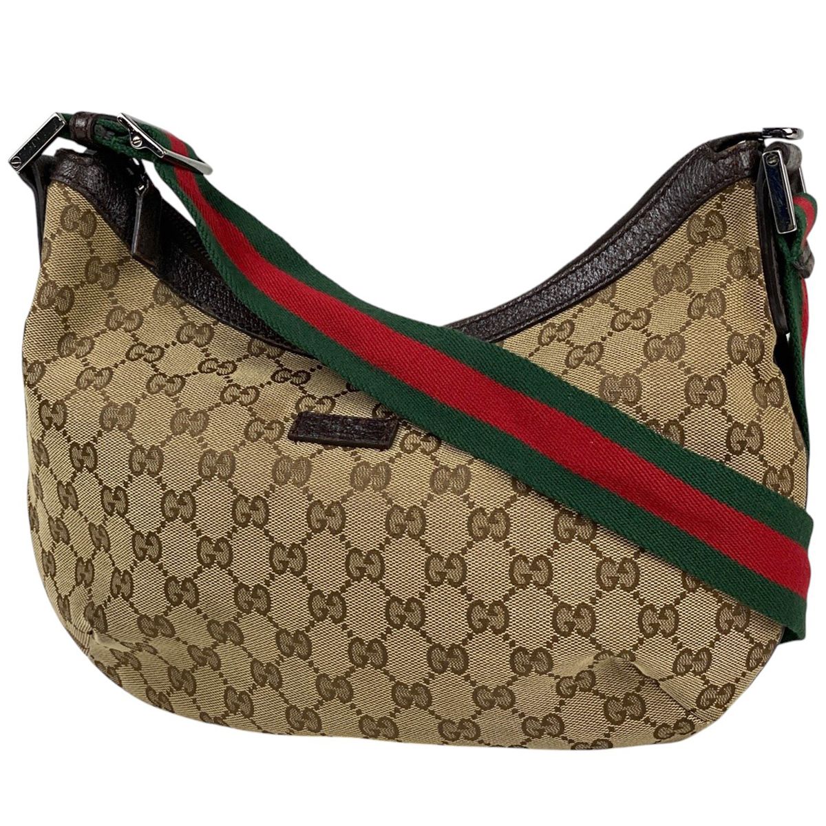 グッチ GUCCI GG柄 ショルダーバッグ 斜め掛け シェリーライン ウエブ ショルダーバッグ GGキャンバス ブラウン 181092 レディース