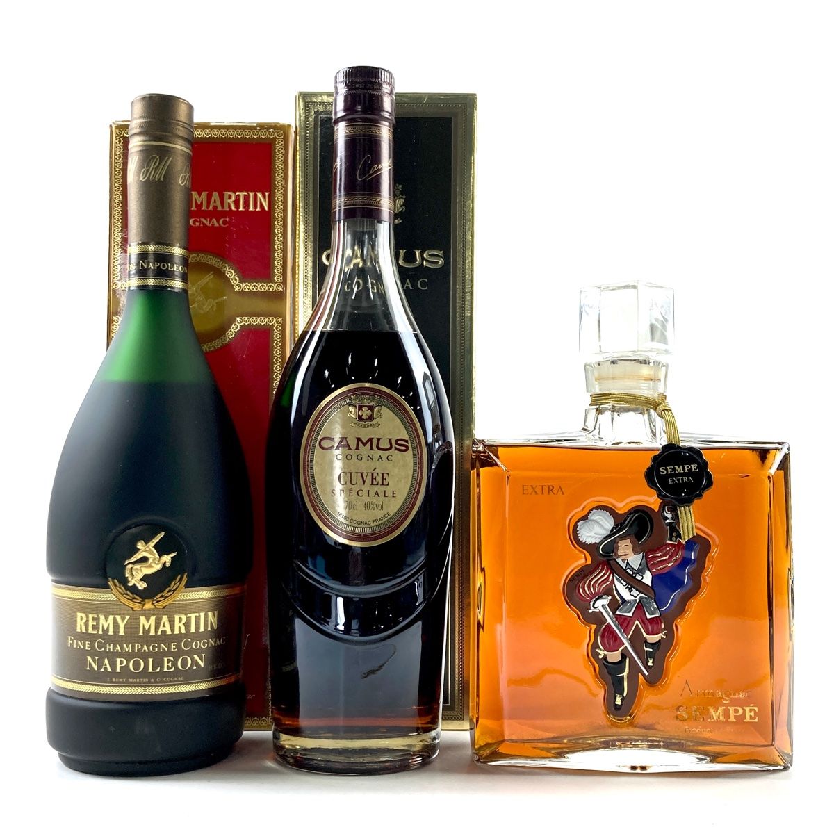 3本 REMY MARTIN CAMUS Hennessy コニャック 3本 レミーマルタン