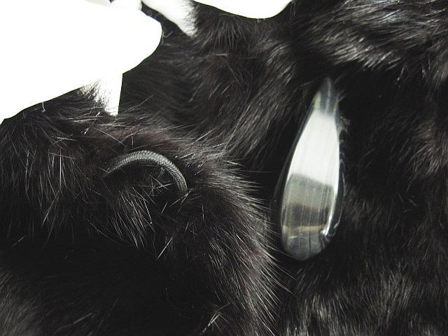 美品 サガミンク 金サガ 金タグ ダークブラウン ブラック系 コート 13