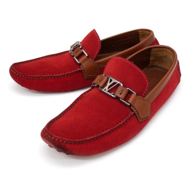 LOUIS VUITTON レッド ローファー ルイヴィトン LOUISVUITTON ドライビングシューズ ローファー