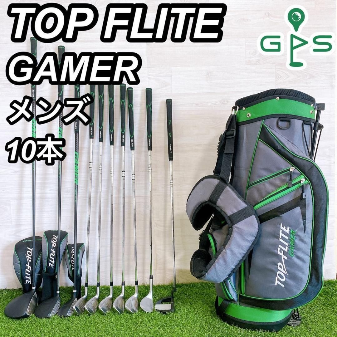 TOP FLITE メンズゴルフセット 10本 初心者 入門 コースデビュー